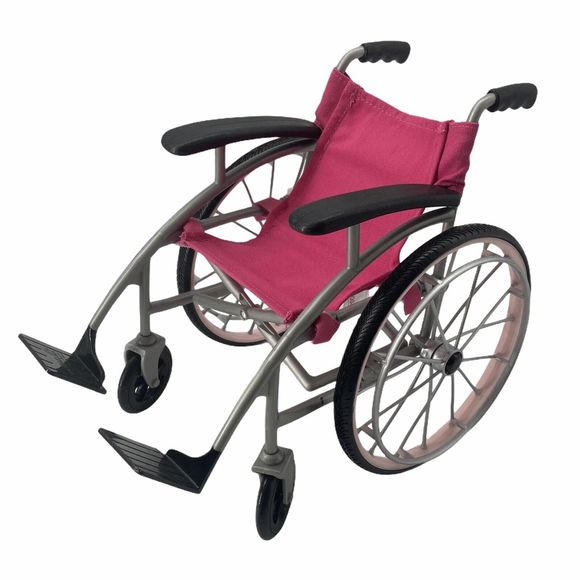 OG Pink Folding Wheel Chair Accessory for 18" American Girl My Life Dolls - Picture 1 of 8